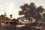 HOBBEMA, Meyndert The Water Mill sgr4 oil painting artist